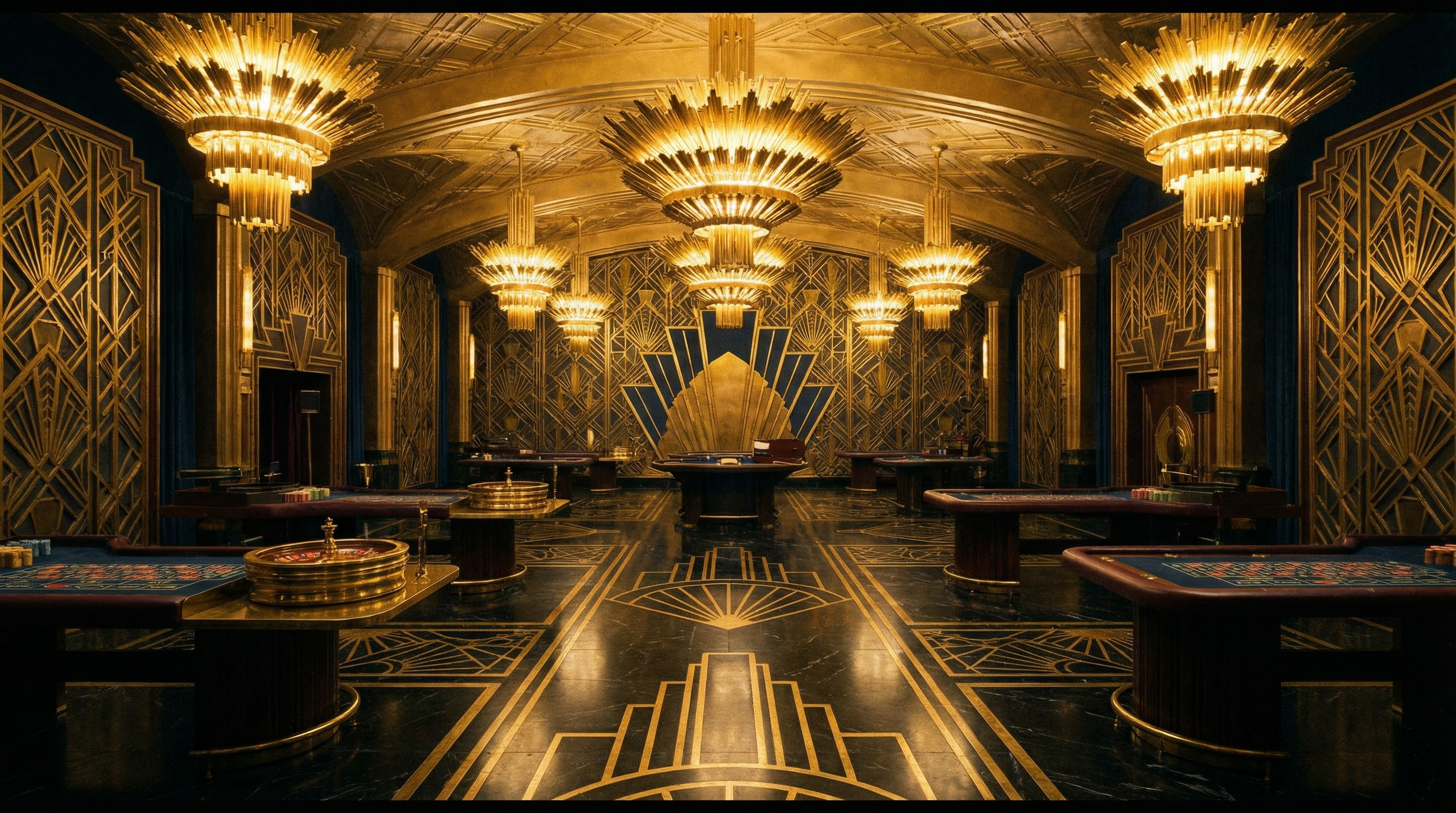 壹号娱乐 - 非凡娱乐Art Deco风格赌场大厅